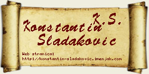 Konstantin Sladaković vizit kartica